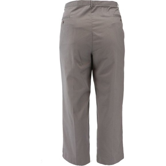 NWT LANDS' END MEN'S PLAIN FRONT BLEND CHINO PANTS GRAY 37 - Picture 5 of 8